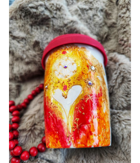 Termo hrneček s víčkem ŽIJI NAPLNĚNÝ ŽIVOT