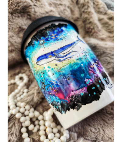 Termo hrneček s víčkem RADOST, ODVAHA, ŽIVOT