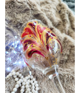 sklenička na víno 390ml LÁSKA RADOST, KLID